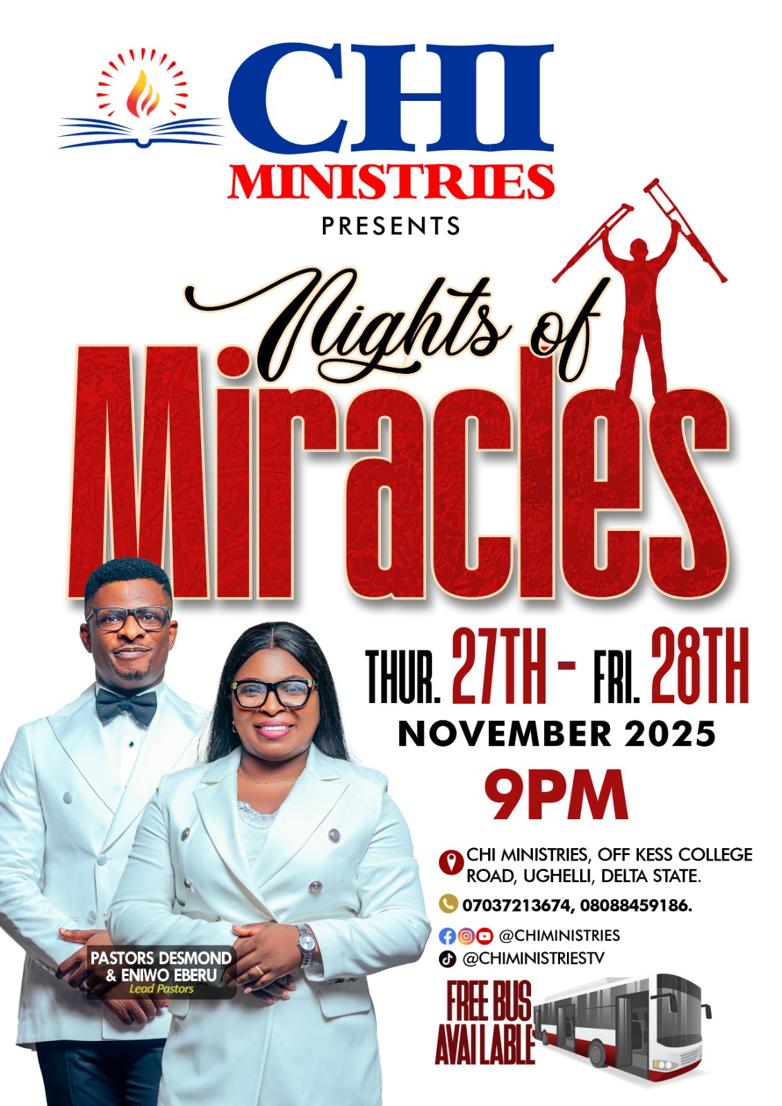 Nights of Miracles Event Flyer